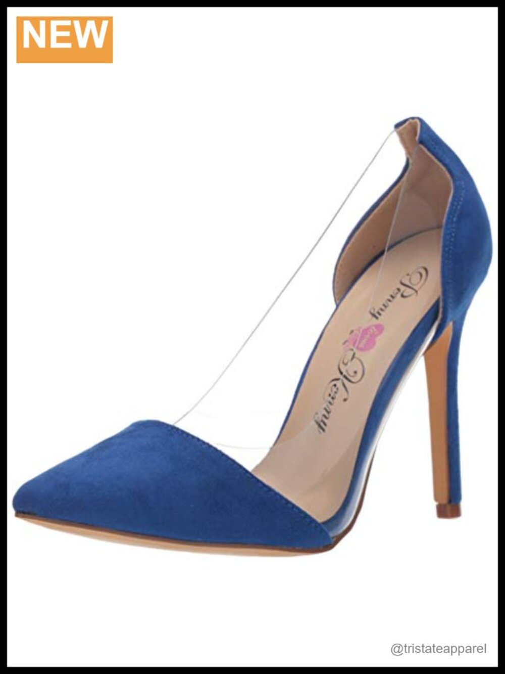 Pointed Toe Stiletto High Heel Pump with Adjustable Ankle Strap